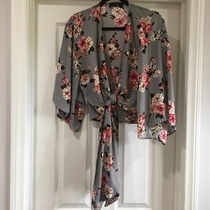 Kimono style wrap top